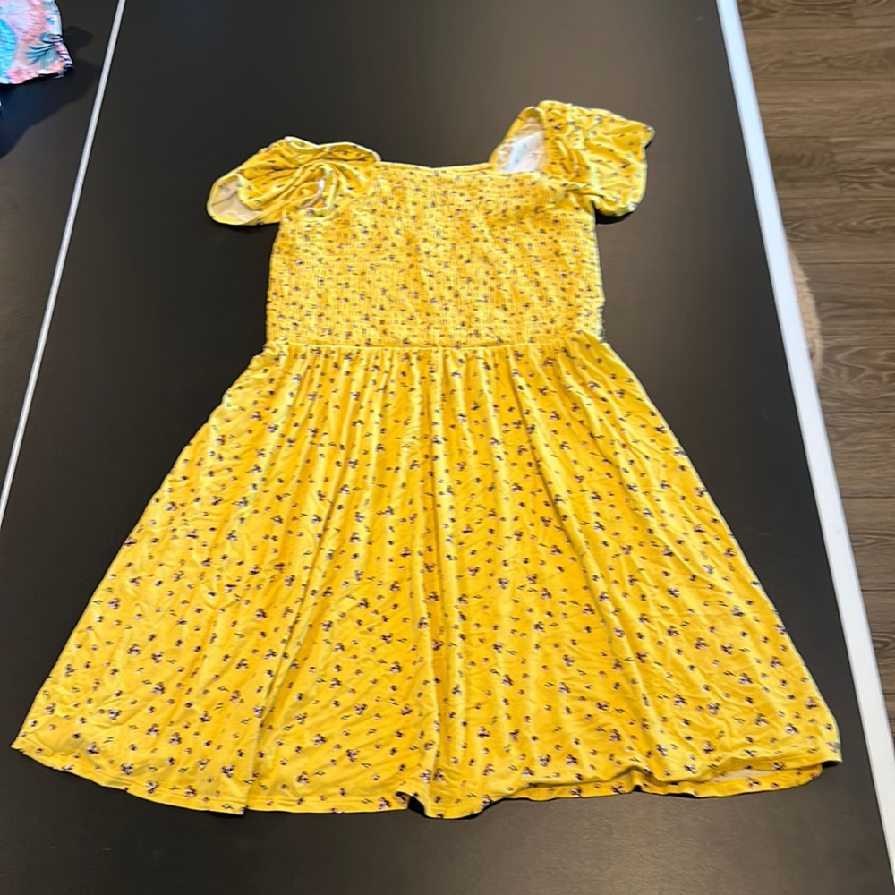 Yellow floral 1901 dress